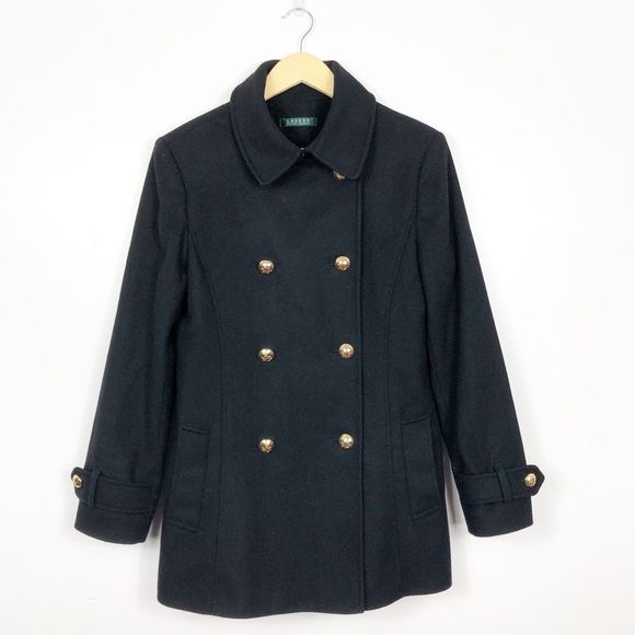 Lauren Ralph Lauren Black Wool Cashmere 